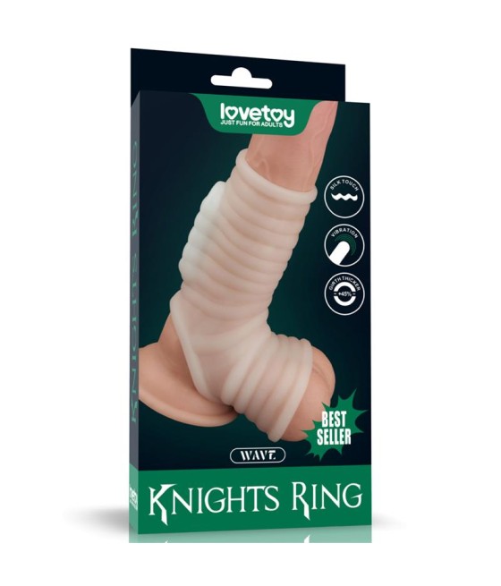 Funda el pene y testiculos con vibracion Wave Knights