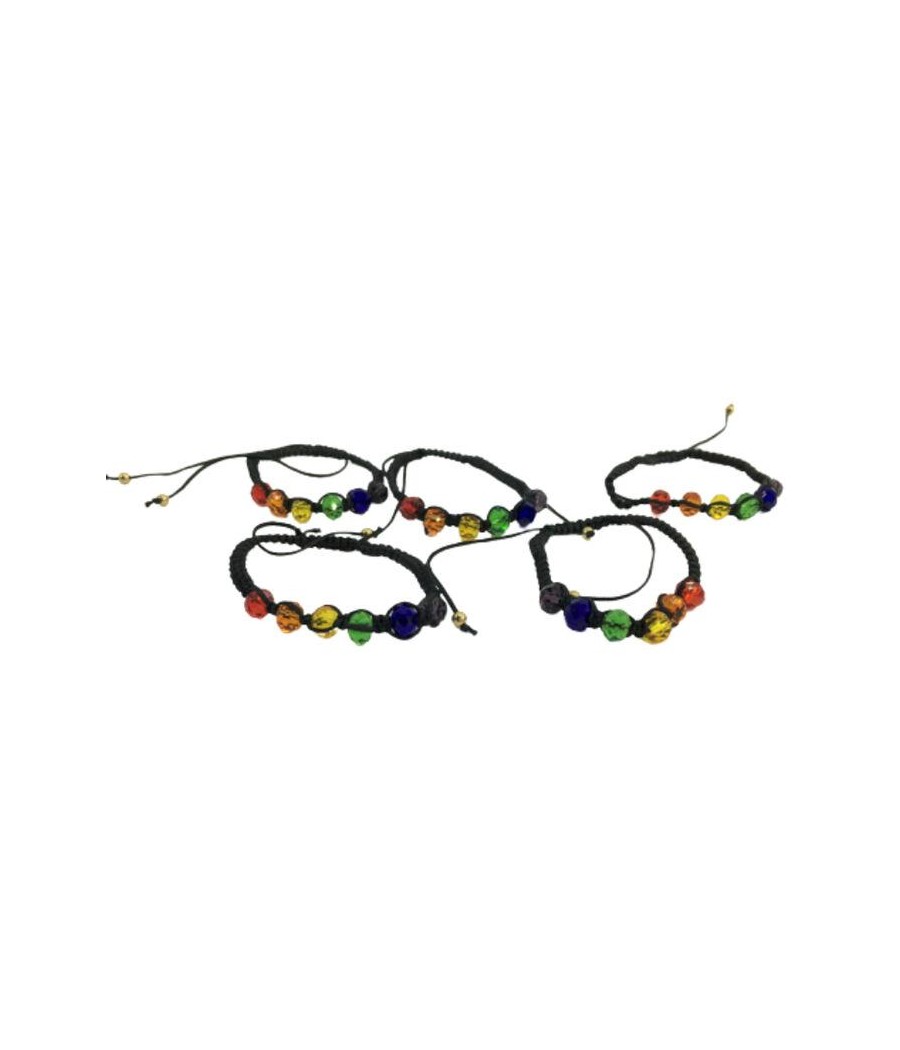 Pulsera de Bolas de Cristal Colores Bandera LGBT