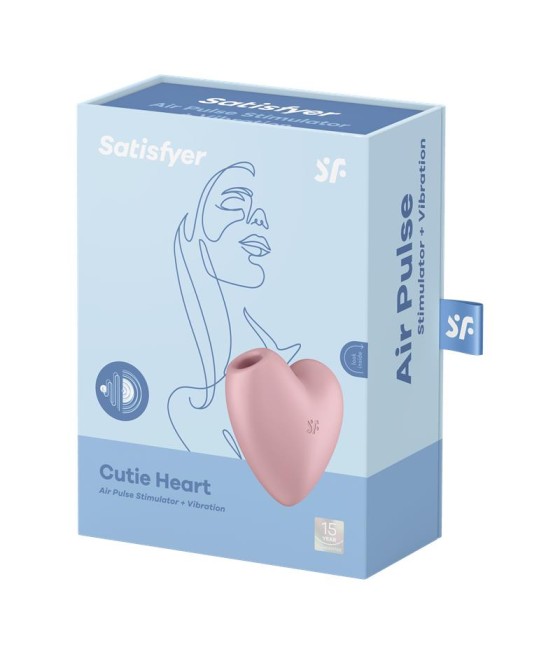 Cutie Heart Succionador de Clitoris y Vibracion Rosa