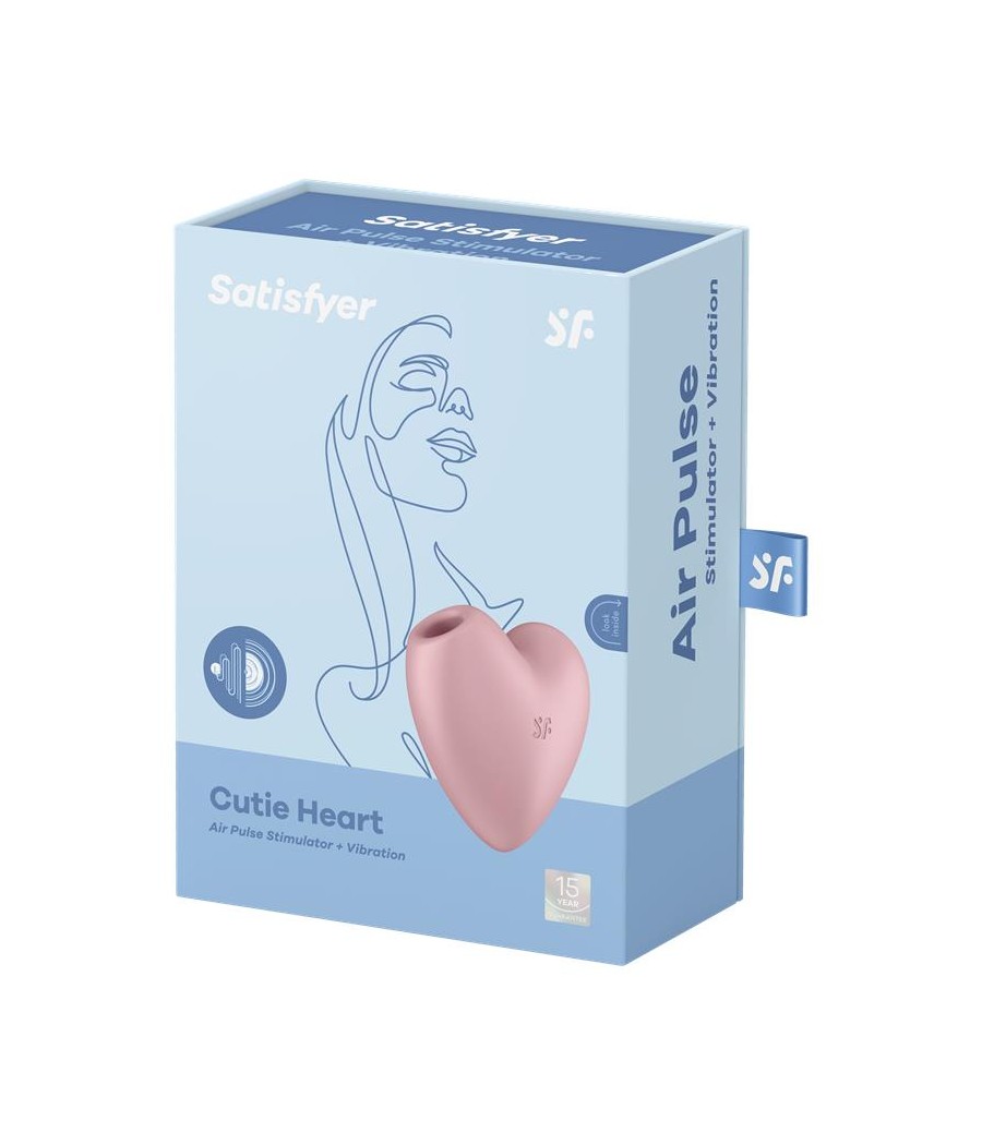 Cutie Heart Succionador de Clitoris y Vibracion Rosa