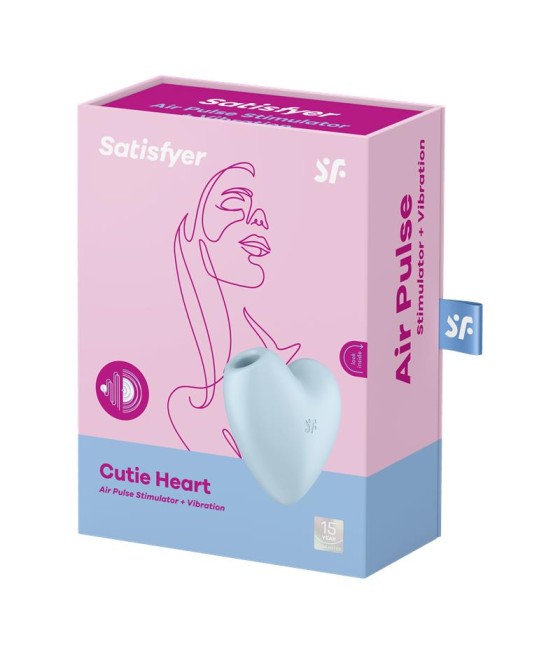 Cutie Heart Succionador de Clitoris y Vibracion Azul