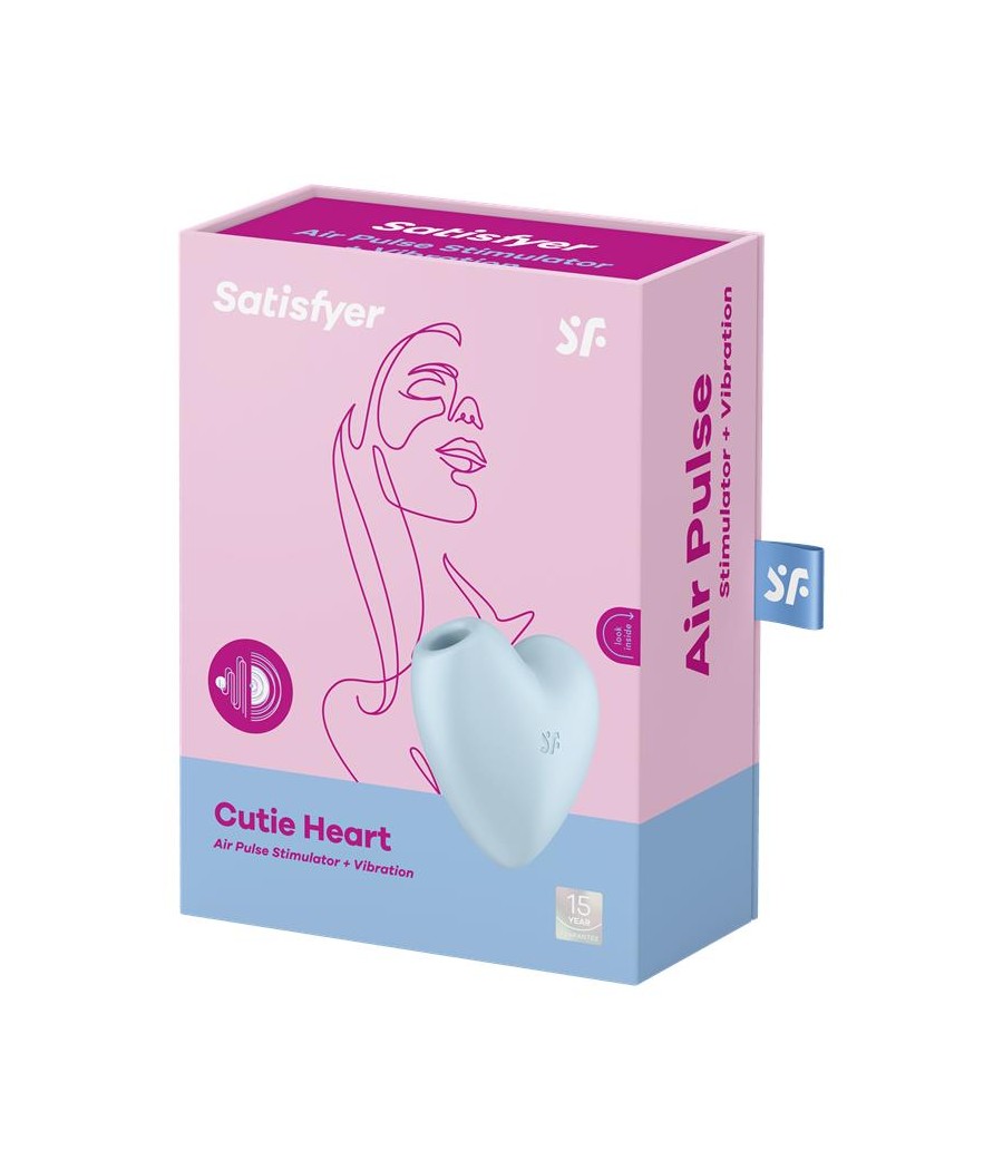 Cutie Heart Succionador de Clitoris y Vibracion Azul