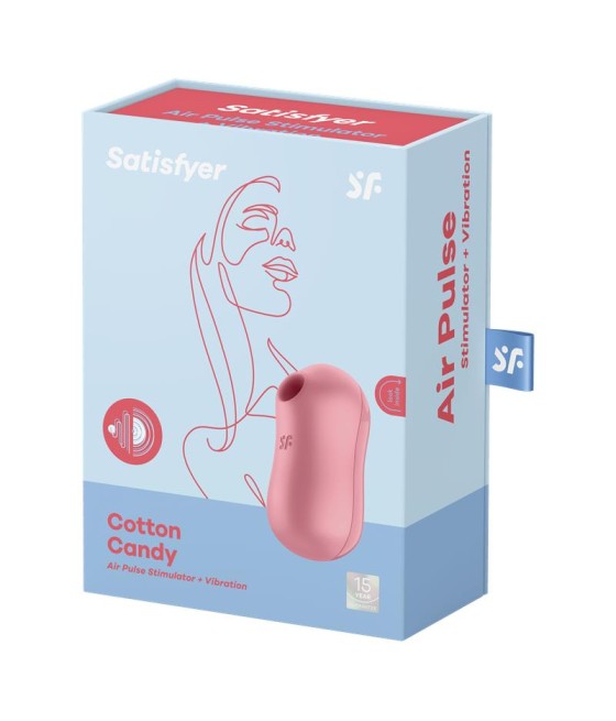 Cotton Candy Succionador de Clitoris y Vibrador Light Red