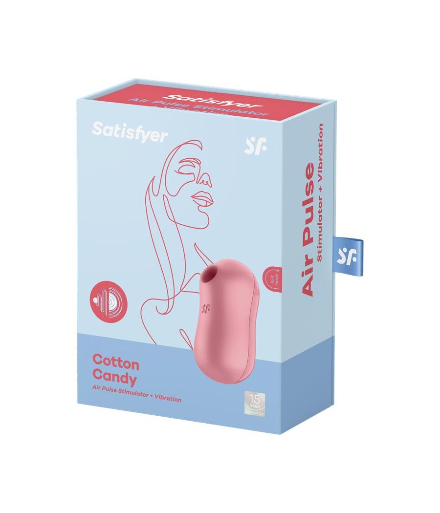 Cotton Candy Succionador de Clitoris y Vibrador Light Red