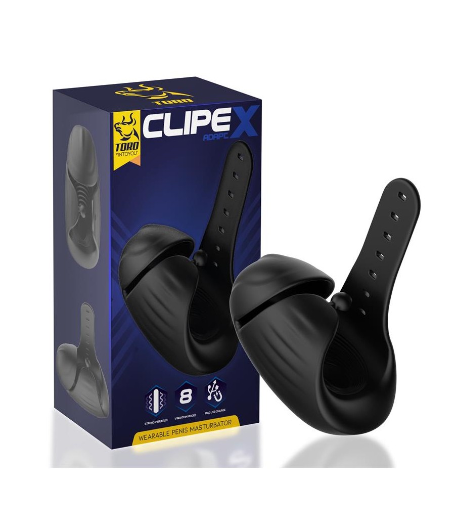 Clipex Masturbador Masculino Ajustable con Sistema de Clip Silicona Premium USB Magnetico