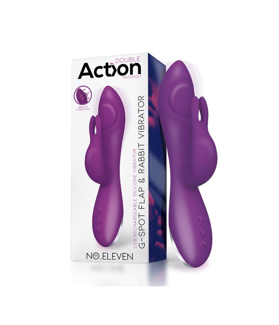 No Eleven Vibrador con Conejito Punto G y Fucion de Pulsacion USB Margnetico Silicona