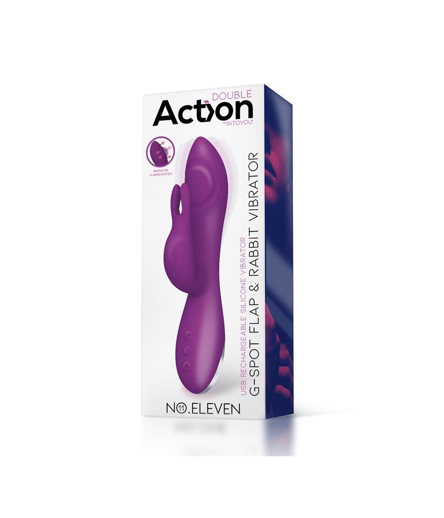 No Eleven Vibrador con Conejito Punto G y Fucion de Pulsacion USB Margnetico Silicona