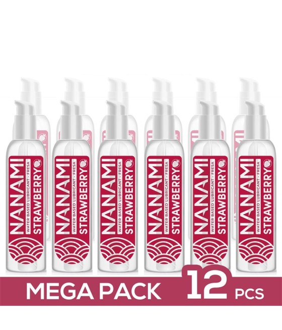 Pack de 12 Lubricante Base Agua Fresa 150 ml