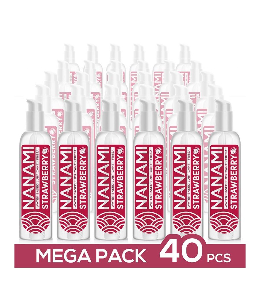 Pack de 40 Lubricante Base Agua Fresa 150 ml