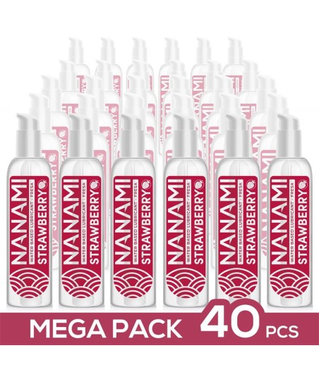 Pack de 40 Lubricante Base Agua Fresa 150 ml