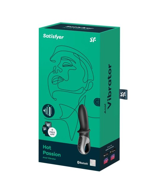 Hot Passion Estimulador Anal con APP y Vibracion Funcion de Calor USB