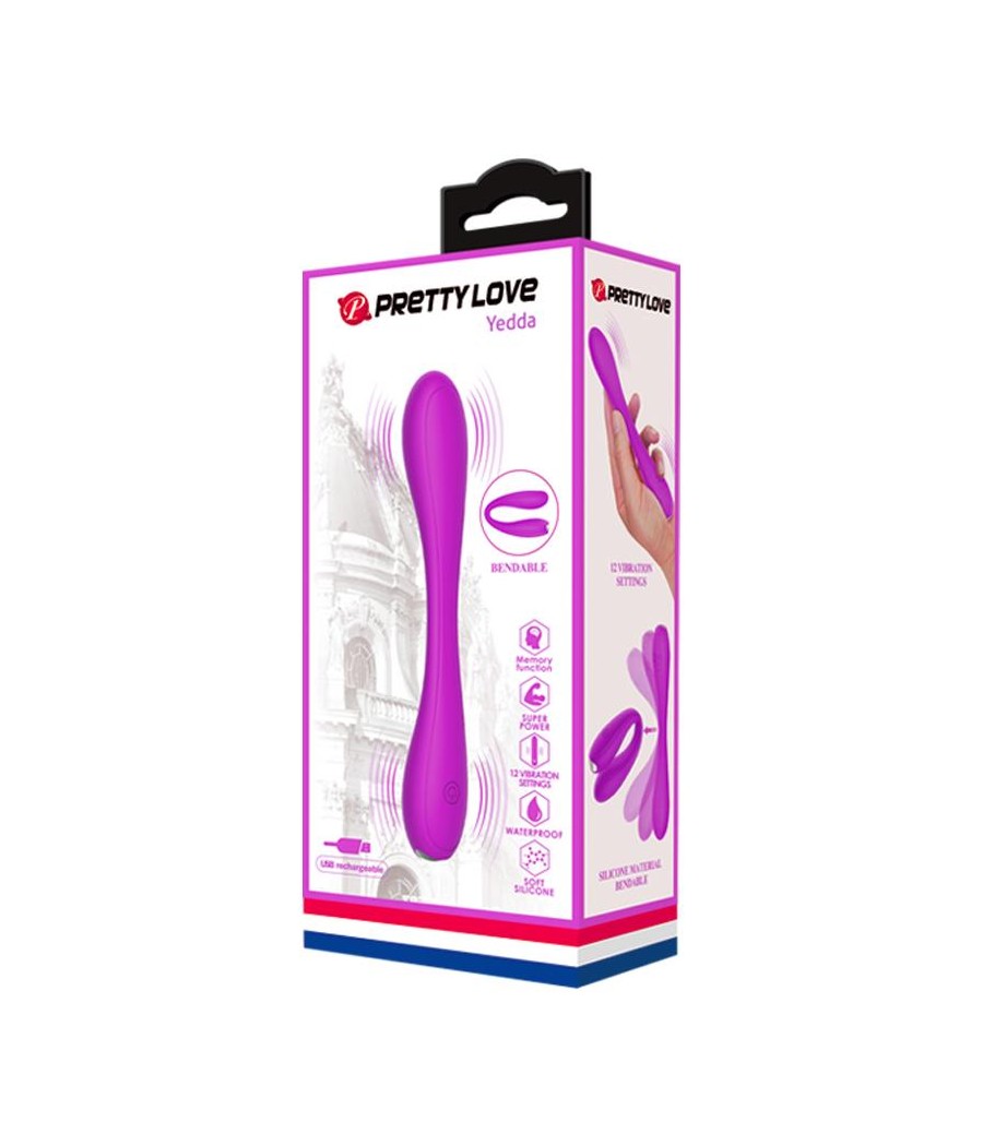 Yedda Vibrador Flexible USB Silicona Purpura