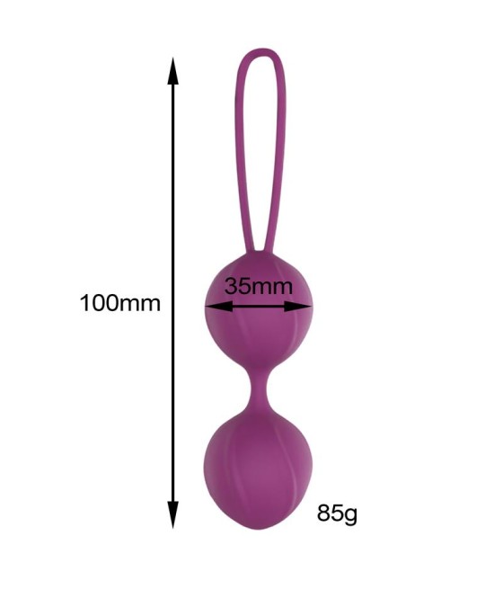 Garbo Bola Doble Kegel Silicona Purpura