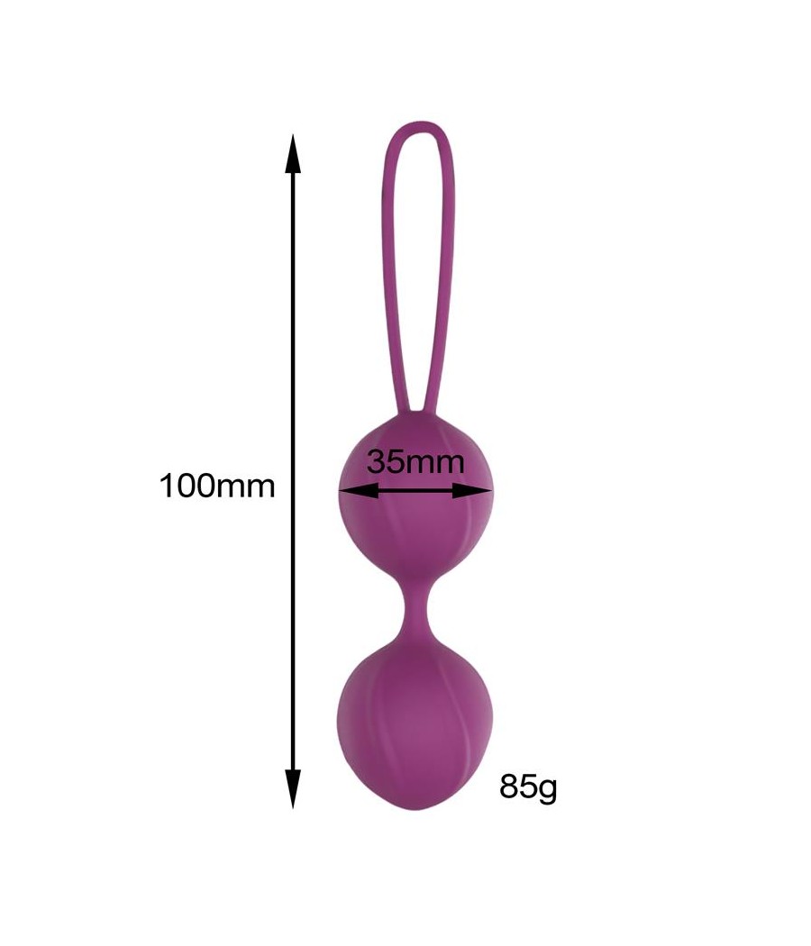 Garbo Bola Doble Kegel Silicona Purpura