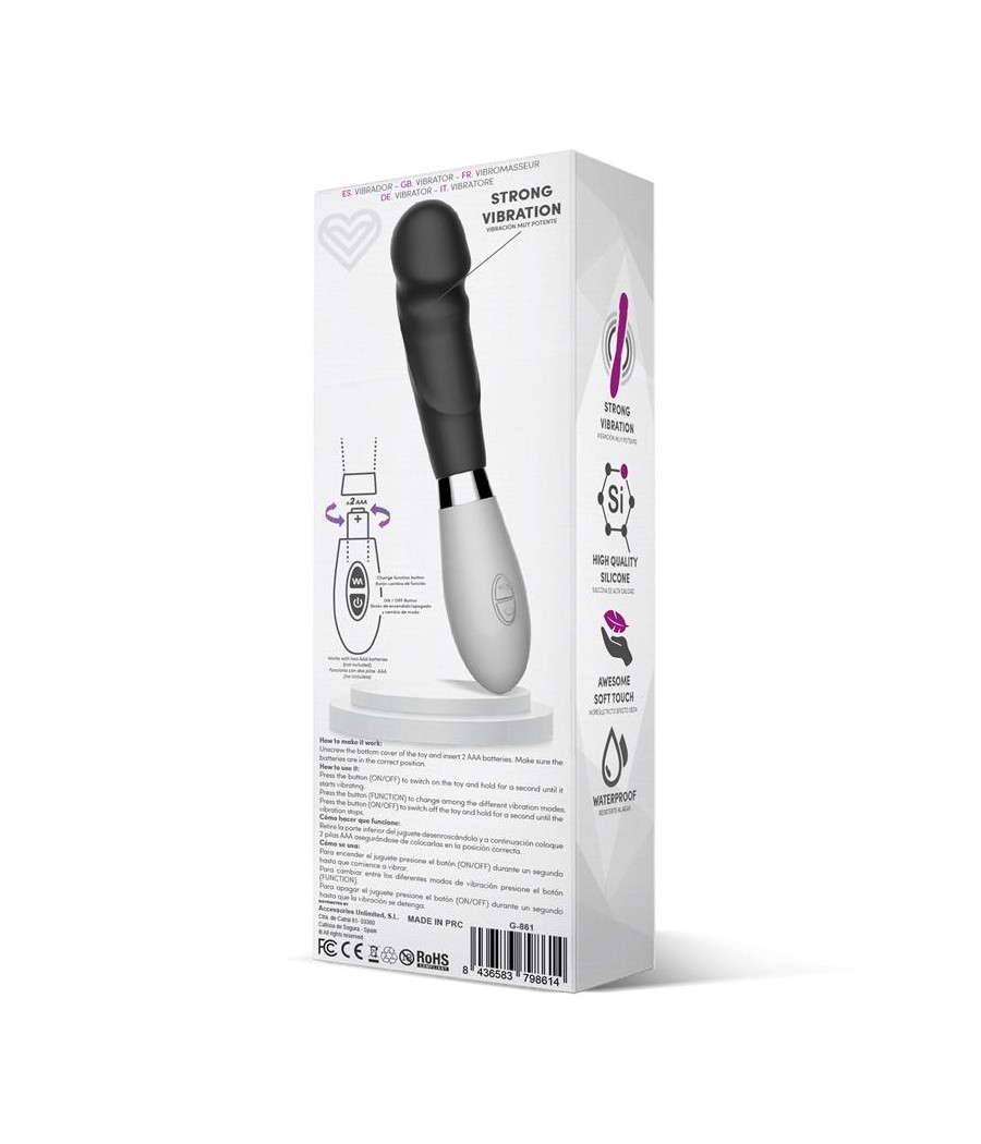 Louver Vibrador Silicona Negro