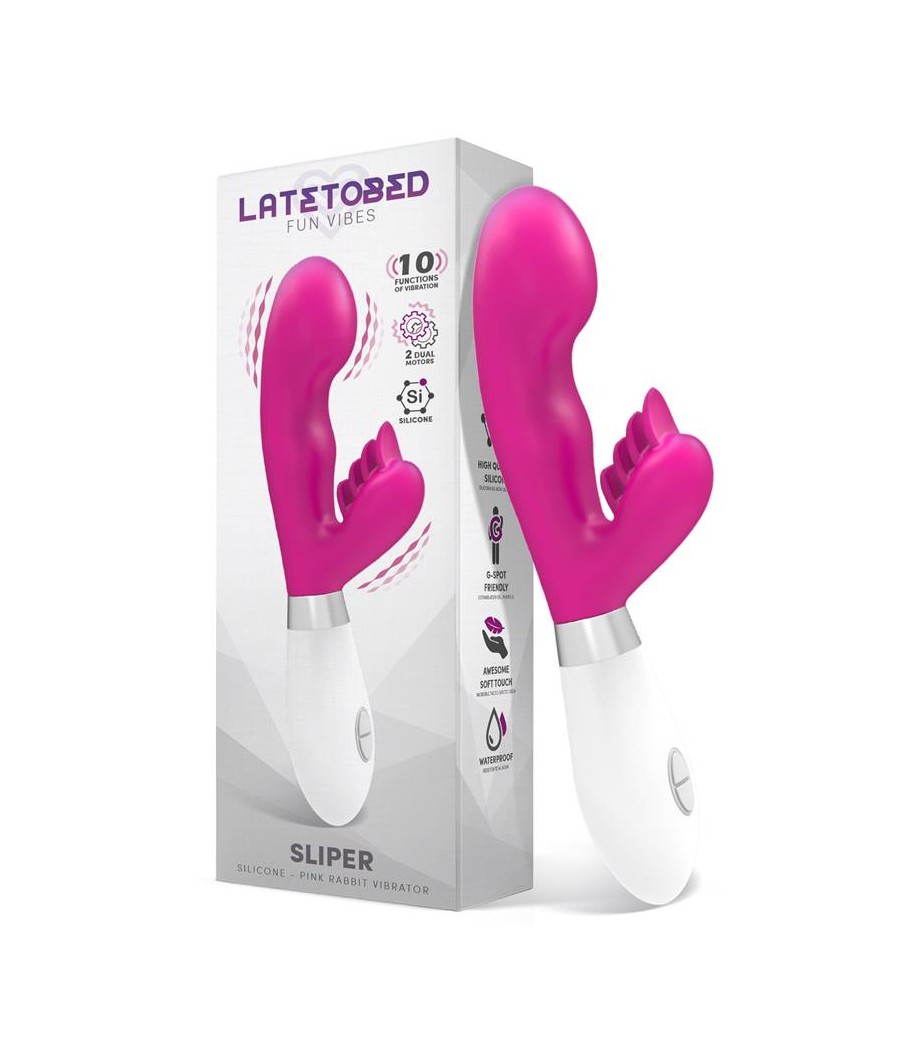 Sliper Vibrador Conejito Silicona Rosa