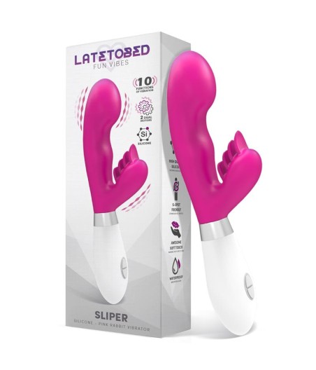 Sliper Vibrador Conejito Silicona Rosa