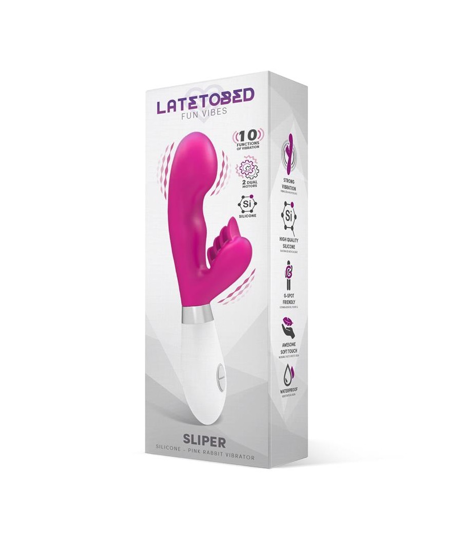 Sliper Vibrador Conejito Silicona Rosa