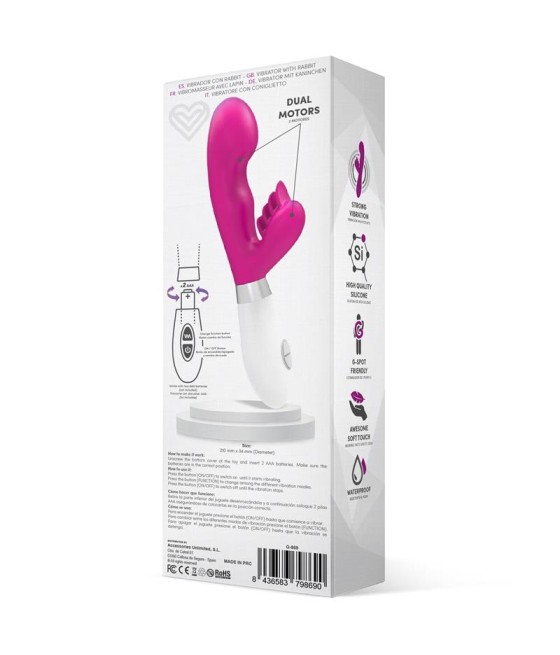 Sliper Vibrador Conejito Silicona Rosa