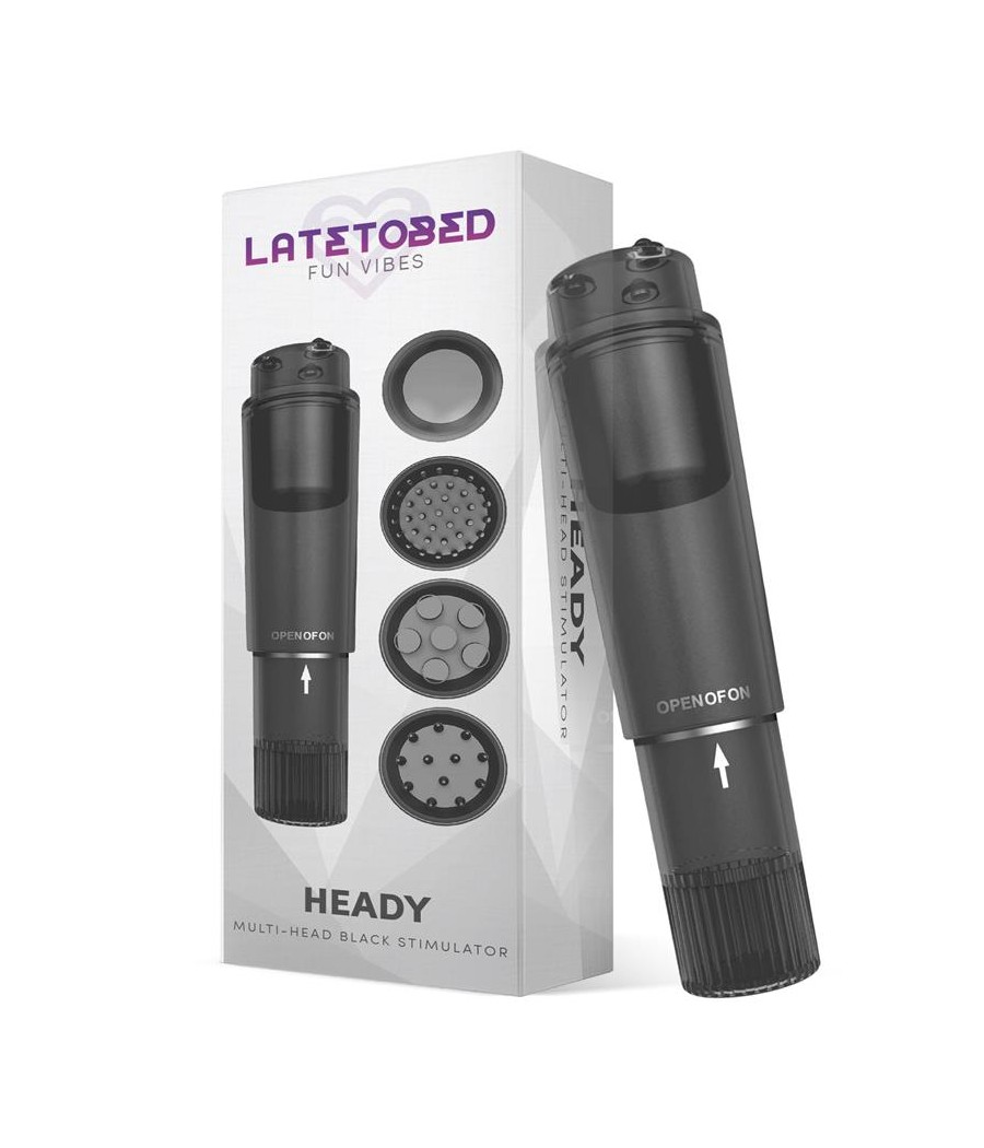 Heady Estimulador con 4 Cabezales Negro