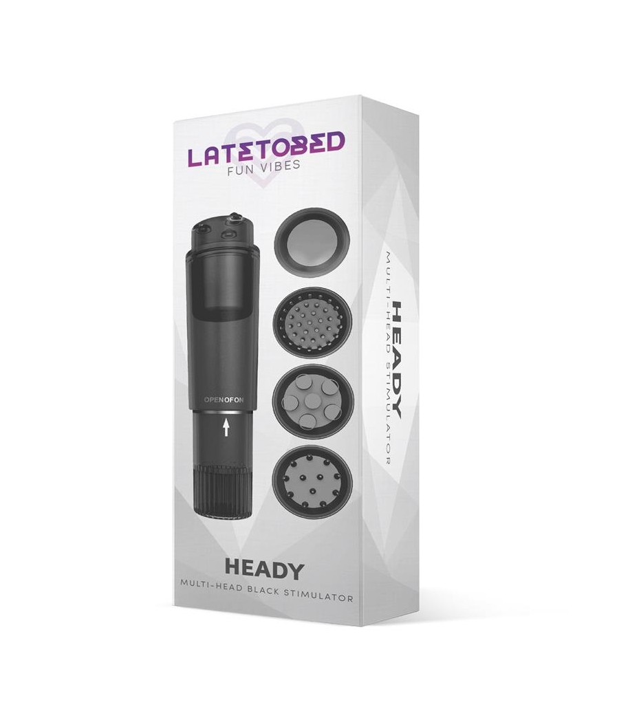 Heady Estimulador con 4 Cabezales Negro