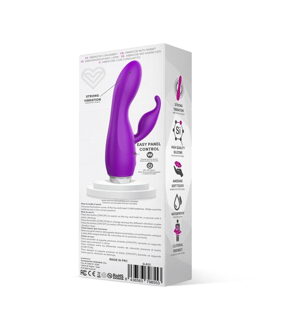 Couby Silicone Rabbit Purple Vibrator