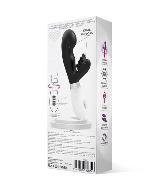 Sliper Vibrador Conejito Silicona Negro