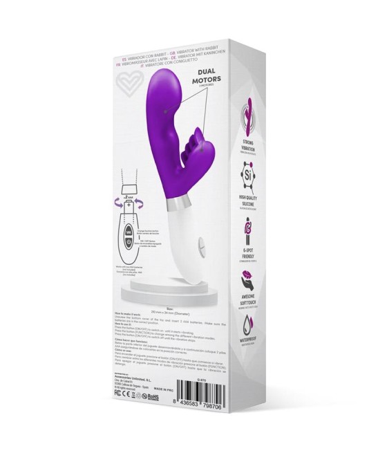 Sliper Vibrador Conejito Silicona Purpura