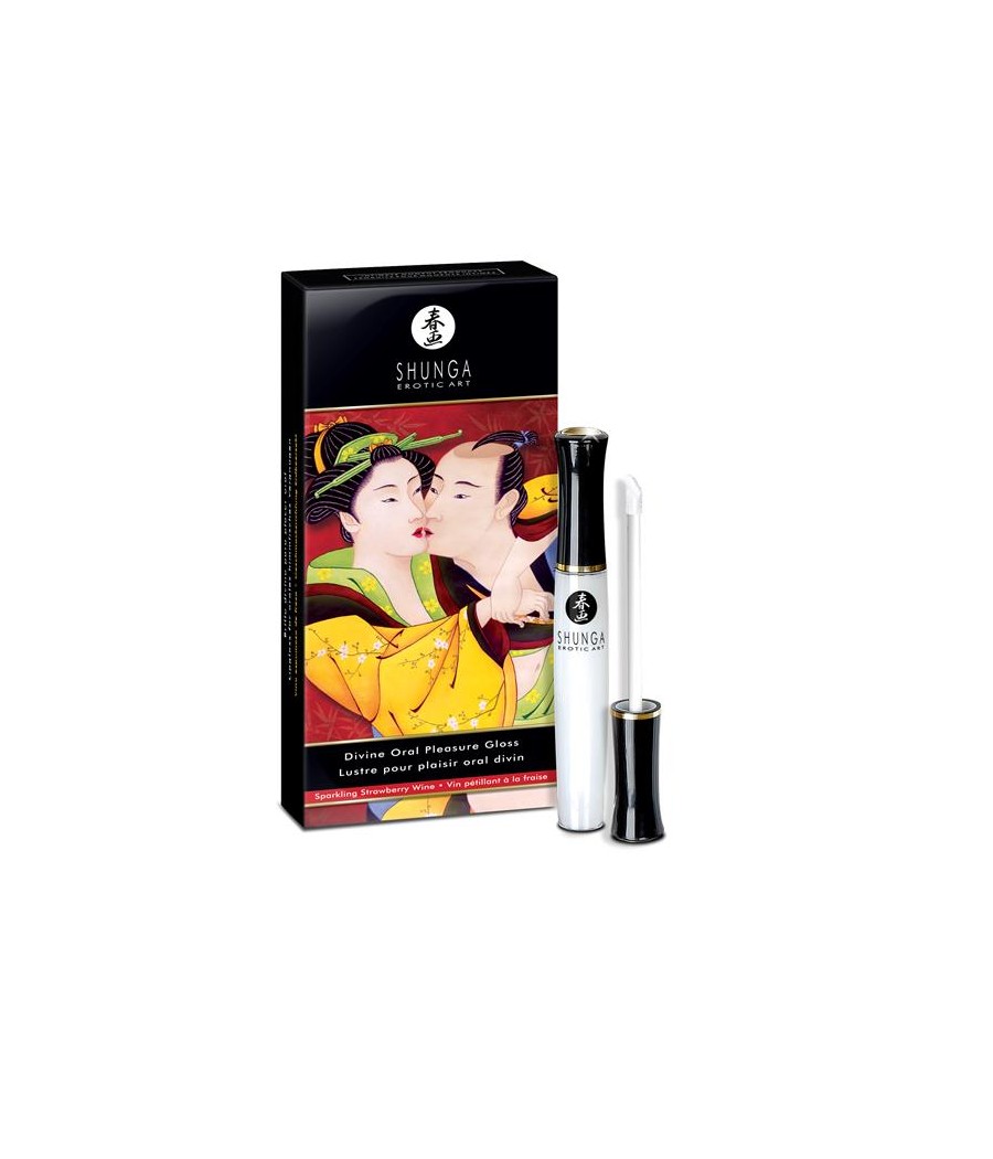 Shunga Gloss para Placer Oral Vino de Fresa