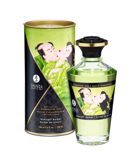 Shunga Aceite de Masaje Efecto Calor Aroma Sorbete de Medianoche