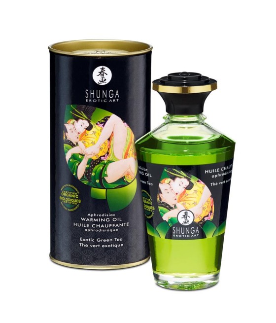 Shunga Aceite Afrodisiaco de Masaje Aroma Te Verde