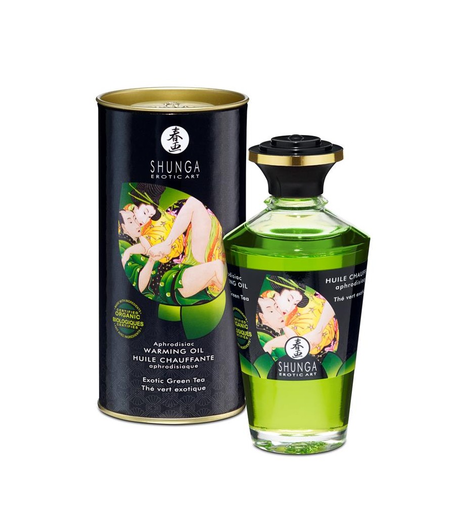 Shunga Aceite Afrodisiaco de Masaje Aroma Te Verde