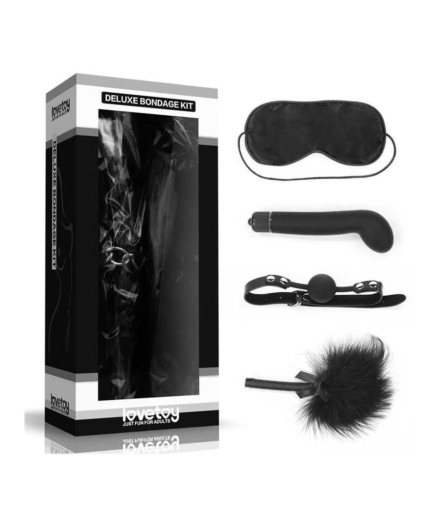 Kit Bondage Deluxe con Vibrador Negro