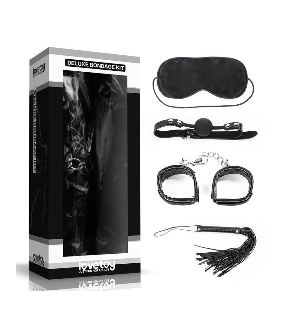 Kit Bondage Deluxe 4 Unidades Negro