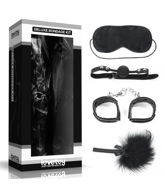 Kit Bondage Deluxe 4 Unidades Negro