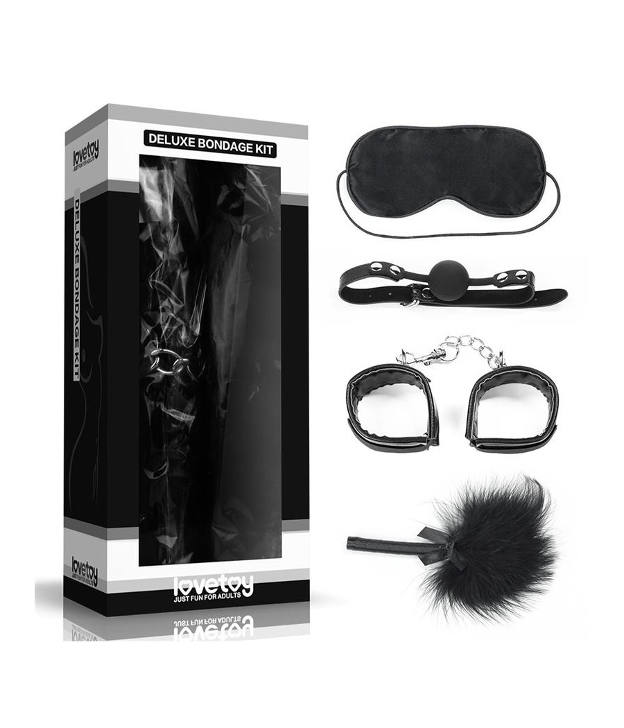 Kit Bondage Deluxe 4 Unidades Negro