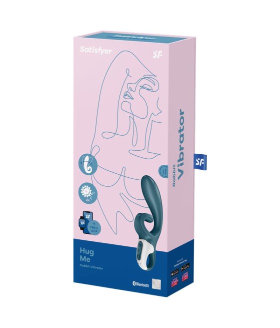 Vibrador Hug Me con APP Satisfyer Connect Grayblue