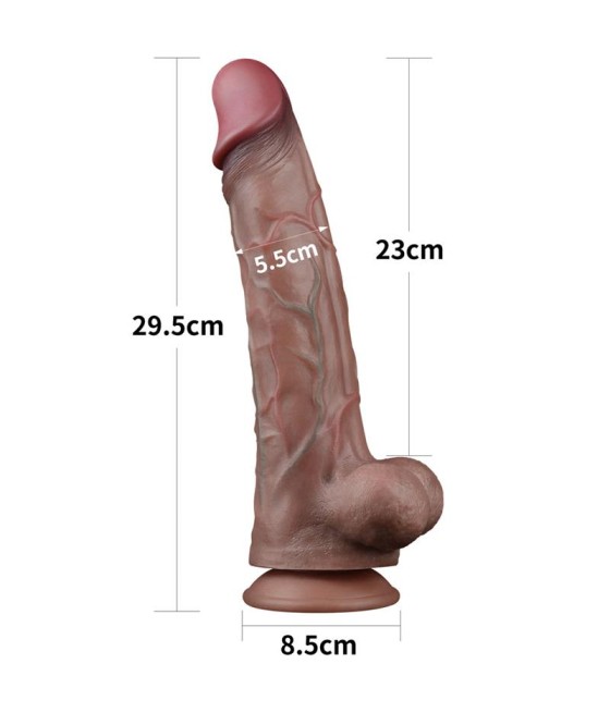 Dildo Realista Doble Capa Silicona Platinum 115