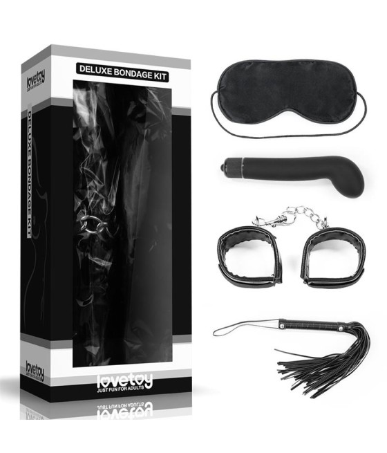 Kit Bondage Deluxe con Vibrador Negro