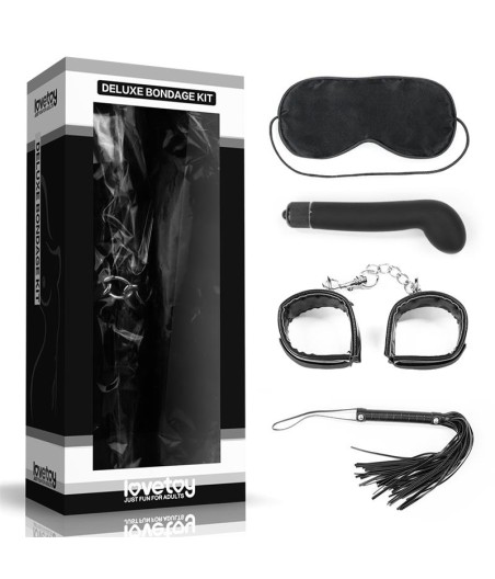 Kit Bondage Deluxe con Vibrador Negro