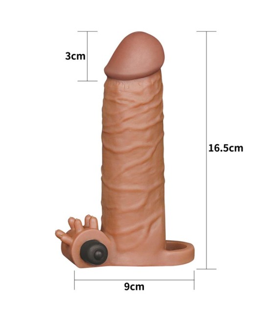 Funda para el Pene con Vibracion Add 2 Pleasure X Tender Marron