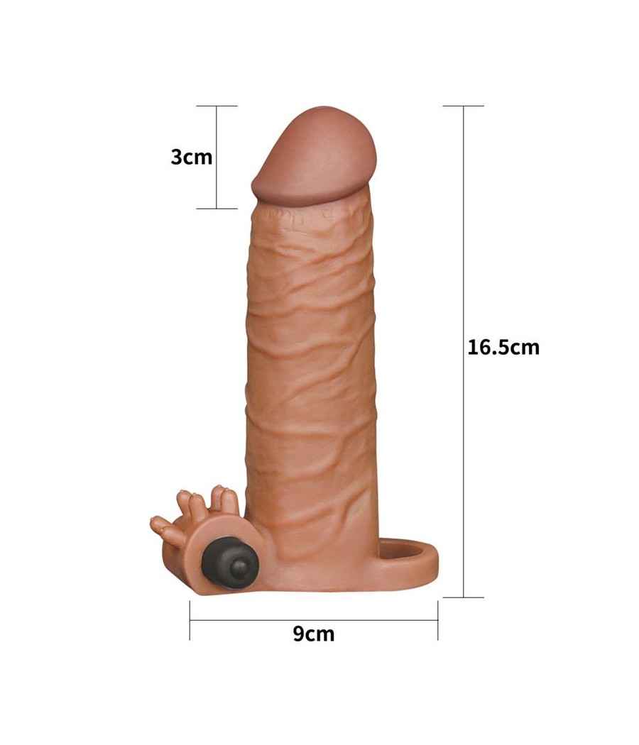 Funda para el Pene con Vibracion Add 2 Pleasure X Tender Marron