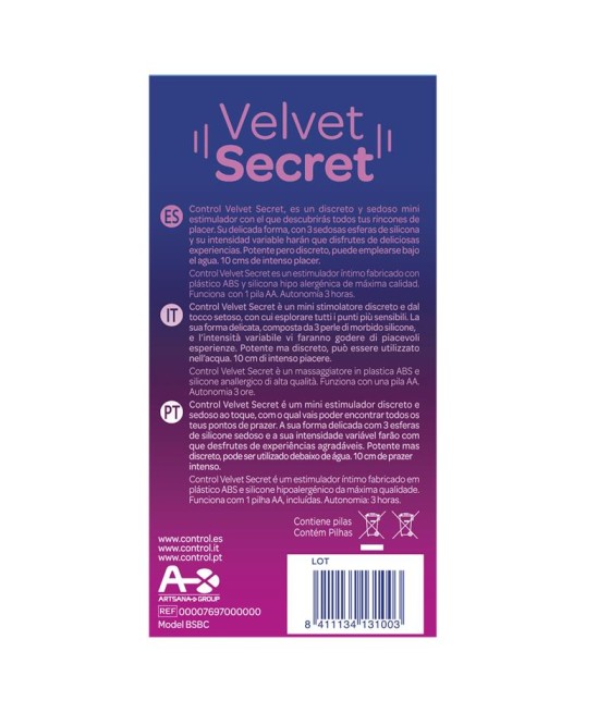 Vibrador Velvet Secret 5 Funciones