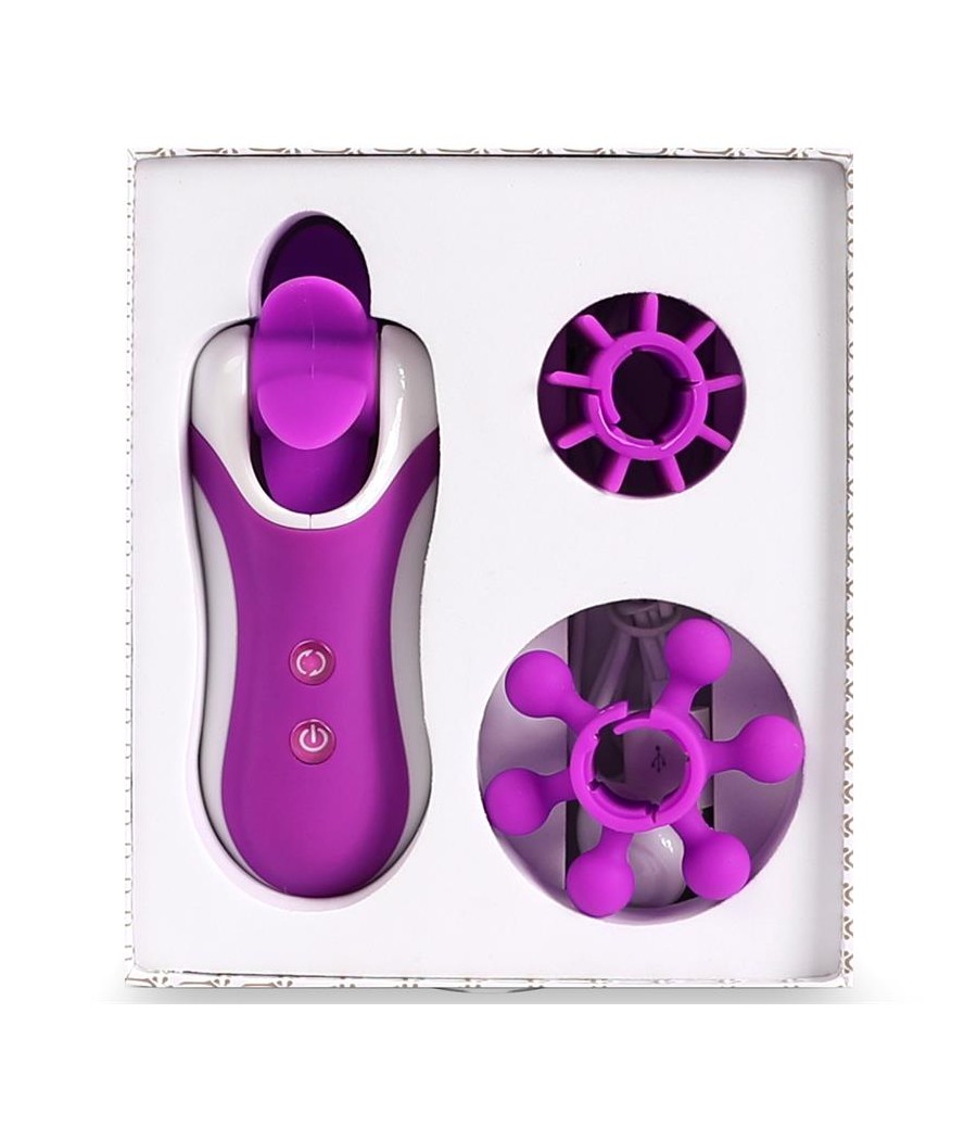 Clitella Estimulador Sexo Oral con Accesorios Purpura