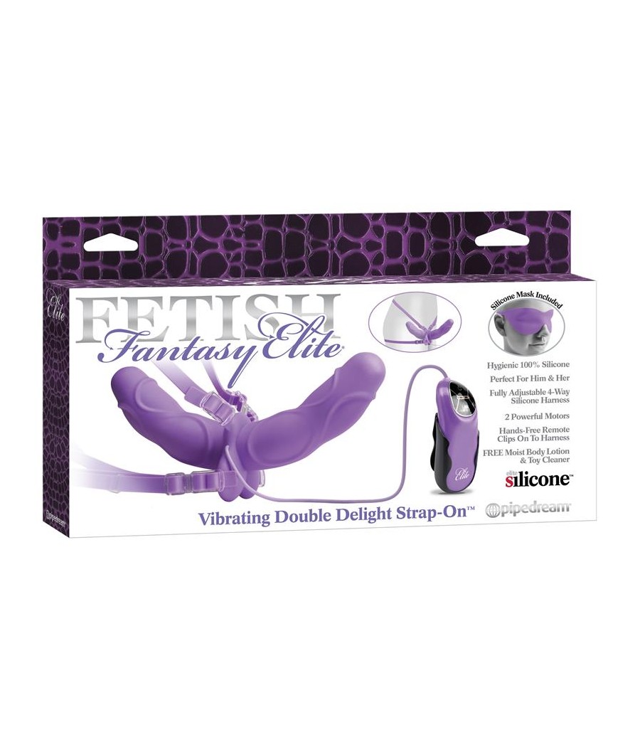 Fetish Fantasy Elite Arnes de Doble Deleite Vibrador Purpura