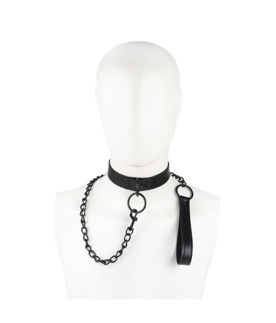 Collar con Correa Negro