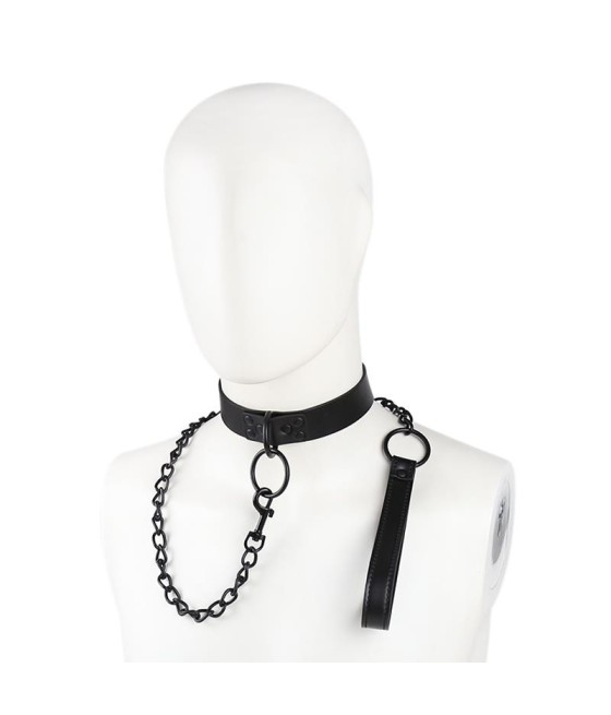 Collar con Correa Negro