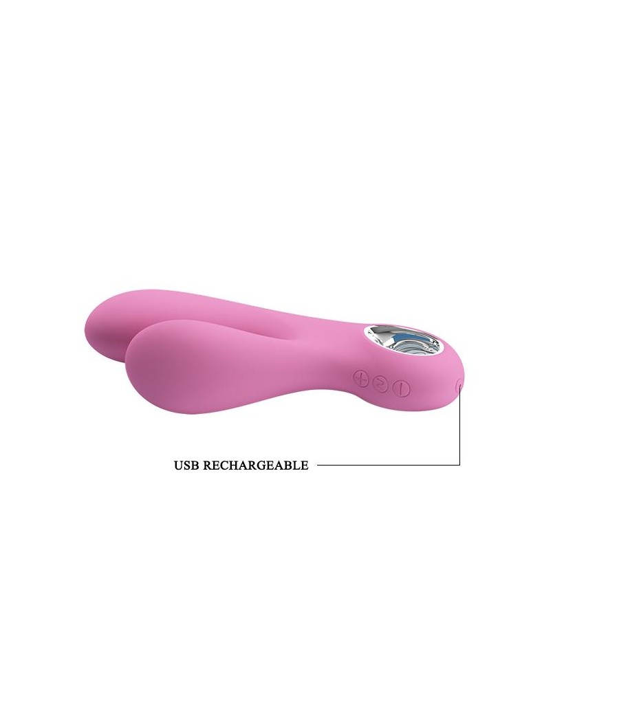 Vibrador Canrol USB Silicona Rosa Suave