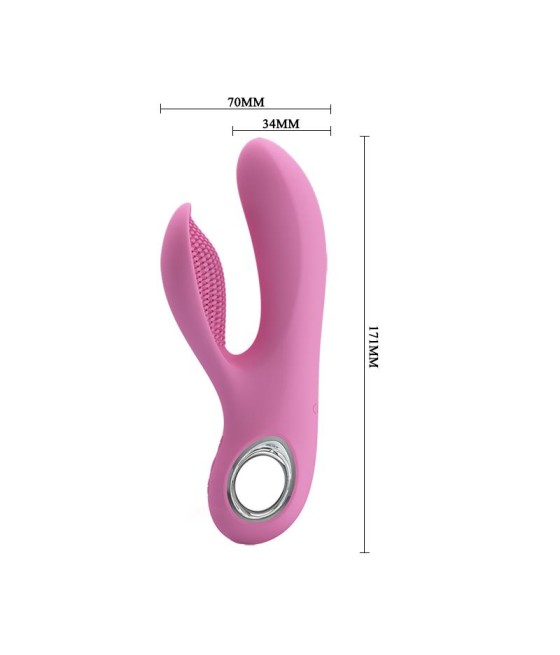 Vibrador Canrol USB Silicona Rosa Suave