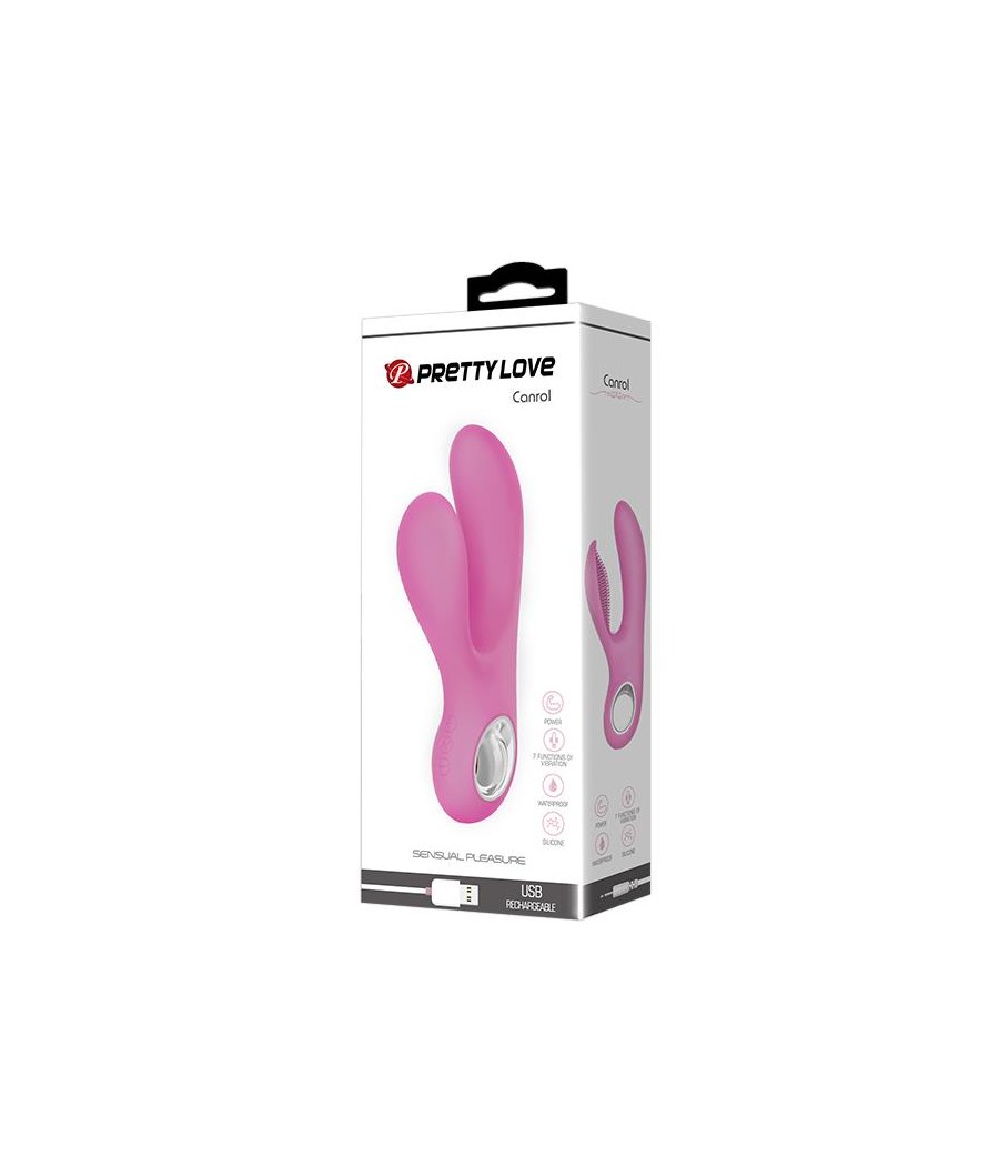 Vibrador Canrol USB Silicona Rosa Suave